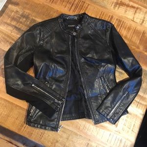 Express Faux Leather Black Jacket